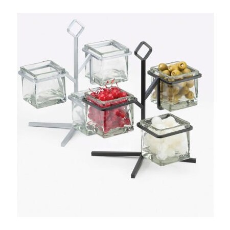 Cal-Mil Cal-Mil Iron Glass Jar Display 12-1/2"W x 11"D x 13"H Black 1804-13